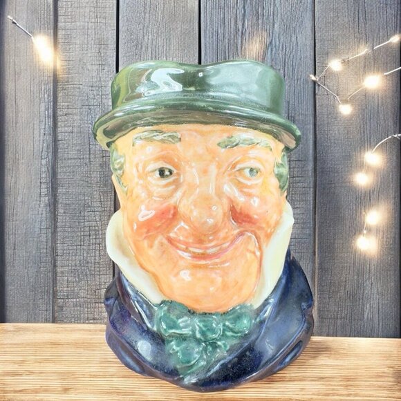 Royal Doulton Captain Cuttle Toby Jug Creamer Fine Porcelain Small Pitcher VTG - Picture 2 of 14